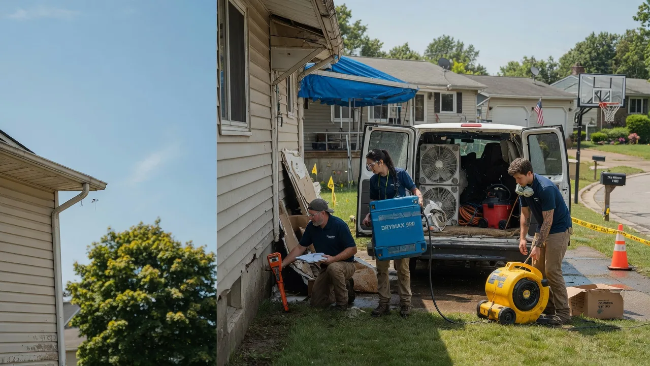 Ceiling Leak Cleanup in Hustisford, WI near me